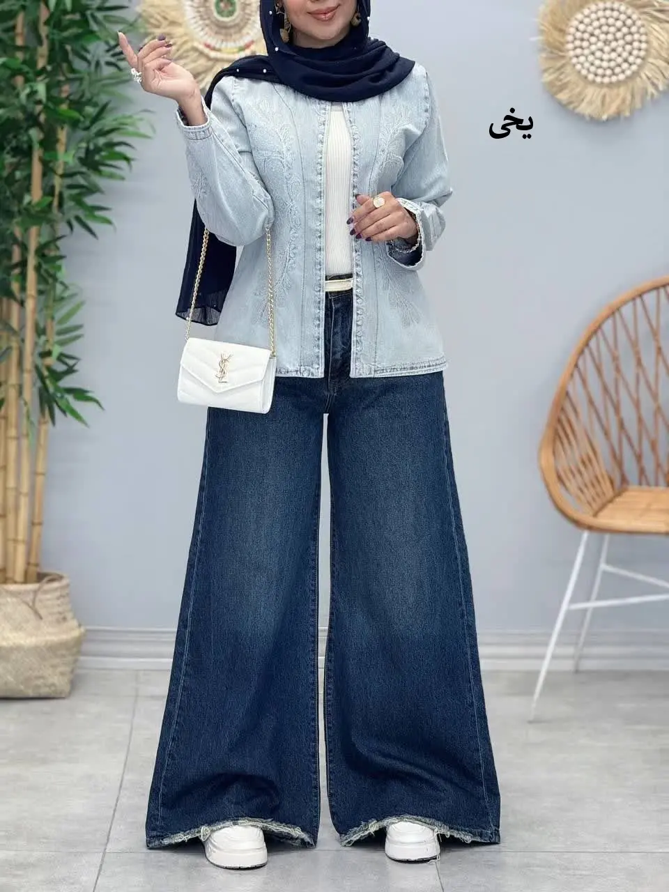 3415-جین وارداتی گلدوزی